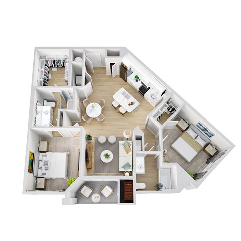 Floor Plan 2.1 at The Oasis at Surfside